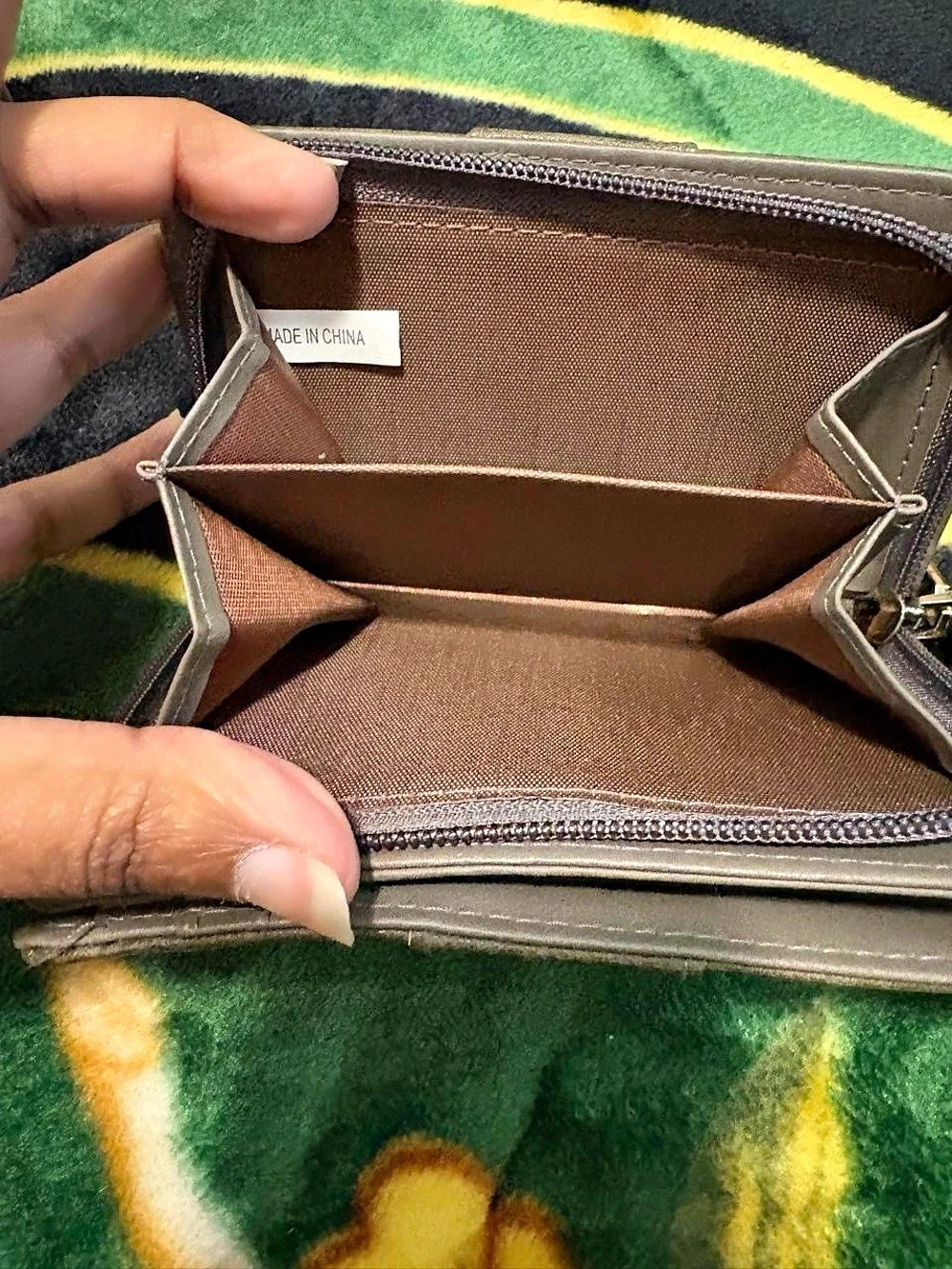 Olive Zip-Around Wallet - Picture 6 of 8